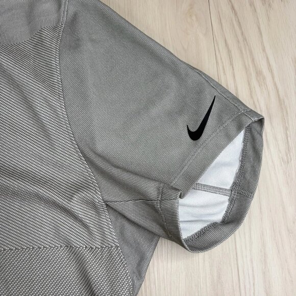 Nike Tiger Woods Dri-FIT ADV DA2995-100 Mens Gray Black Golf Polo Shirt Size XL - Picture 3 of 14